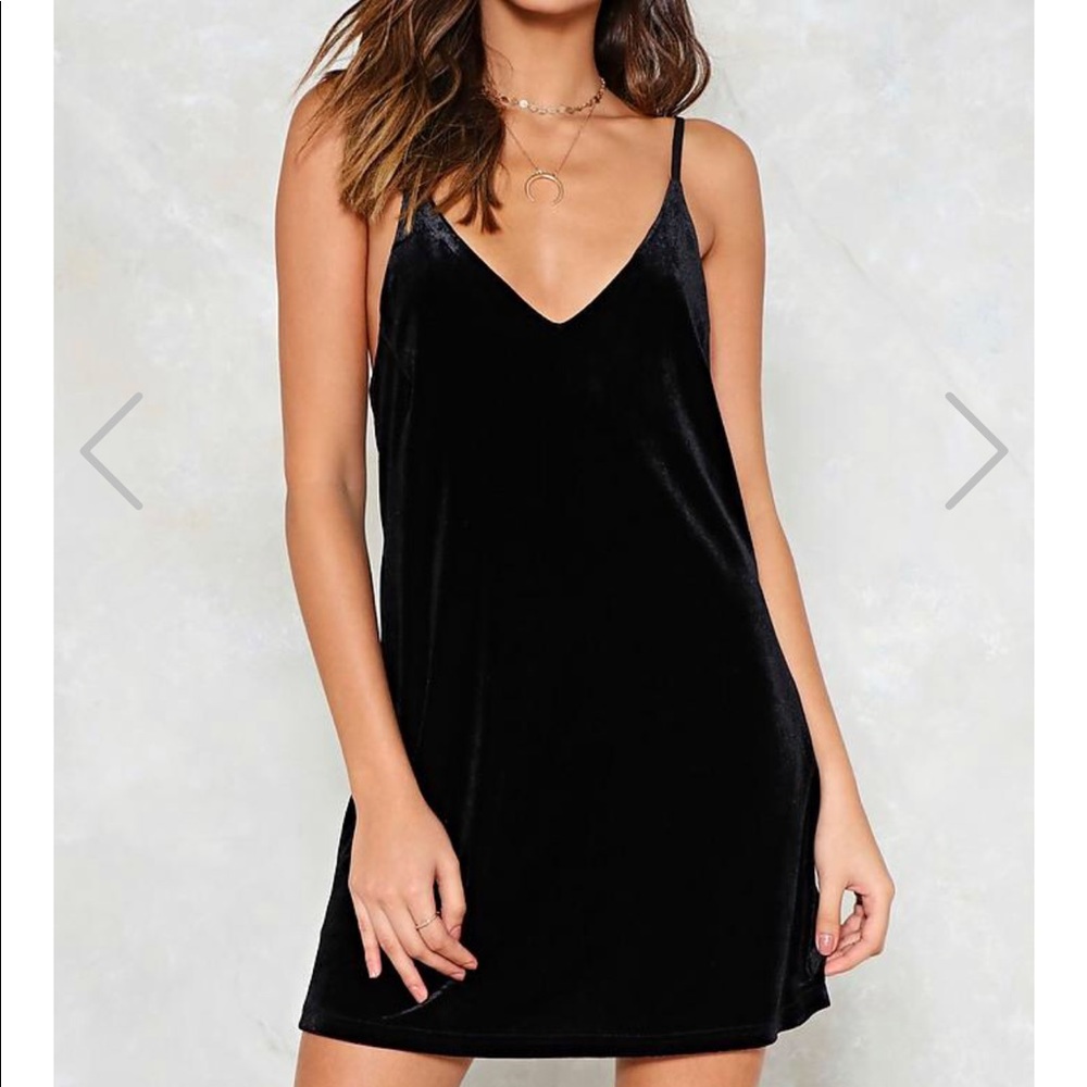 Black velvet dress